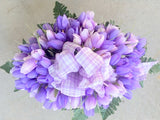 Headstone saddle, Cemetery flowers, Gravesite flowers, Tulip Sympathy flowers - Julie Butler Creations