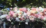 Wedding Arch Flowers, Dusty Pink and Ivory Wedding Flowers, Wedding Decorations, Wedding arch swag - Julie Butler Creations