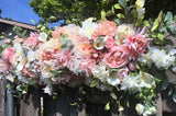 Wedding Arch Flowers, Dusty Pink and Ivory Wedding Flowers, Wedding Decorations, Wedding arch swag - Julie Butler Creations