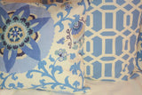 Swavelle/Mill Creek Bondi Wedgewood Blue and Ivory Pillow cover - Decorative pillow cover - Julie Butler Creations