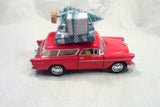 Red Chevy Nomad, Red Truck decor, Diecast car decor, Christmas decorations - Julie Butler Creations