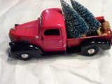 Red and Black Farmhouse Truck, 8 inch Diecast truck decor, Christmas Truck decorations - Julie Butler Creations