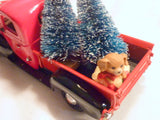 Red and Black Farmhouse Truck, 8 inch Diecast truck decor, Christmas Truck decorations - Julie Butler Creations