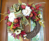 Fall wreath - Front door wreath - Autumn Wreath - decorative wreaths - Fall wreath - Julie Butler Creations
