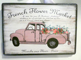 French Flower Market Plaque - Vintage Paris advertising -French Country decor - Julie Butler Creations