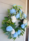 Spring peony wreath, Wreaths for the Front door, Spring Wreaths, peony wreath - Julie Butler Creations