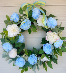 Spring peony wreath, Wreaths for the Front door, Spring Wreaths, peony wreath - Julie Butler Creations