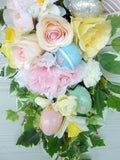 Easter door swag - Pastel Spring door swag - Spring wreath - Spring teardrop swag - Julie Butler Creations