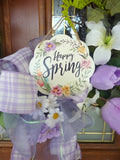 Lavender Easter wreath Wreath -Spring wreaths - Front door decor - door wreath for spring - Julie Butler Creations