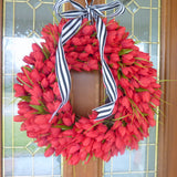 Red Tulip Wreaths, Spring Wreath, tulip wreath. Front door wreath - Julie Butler Creations