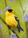 Song Bird painting - original oil painting - Mothers Day Gift - wildlife painting - Art - Julie Butler Creations