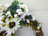 Sunflower Farmhouse Wreath - Summer wreath - Farmhouse decor - front door wreath - Sunflower wreath - Julie Butler Creations