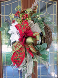Christmas wreaths, Christmas Decorations, Wreaths for the front door, fireplace wreath