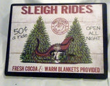 Christmas signs , Wood Christmas sign, Sleigh Ride sign