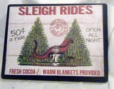 Christmas signs , Wood Christmas sign, Sleigh Ride sign