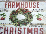 Farmhouse Christmas sign, wood Christmas signs, Christmas wall decorations