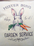 Bunny pillow cover, Embroidered pillow cover, Farmhouse pillows, Easter pillow