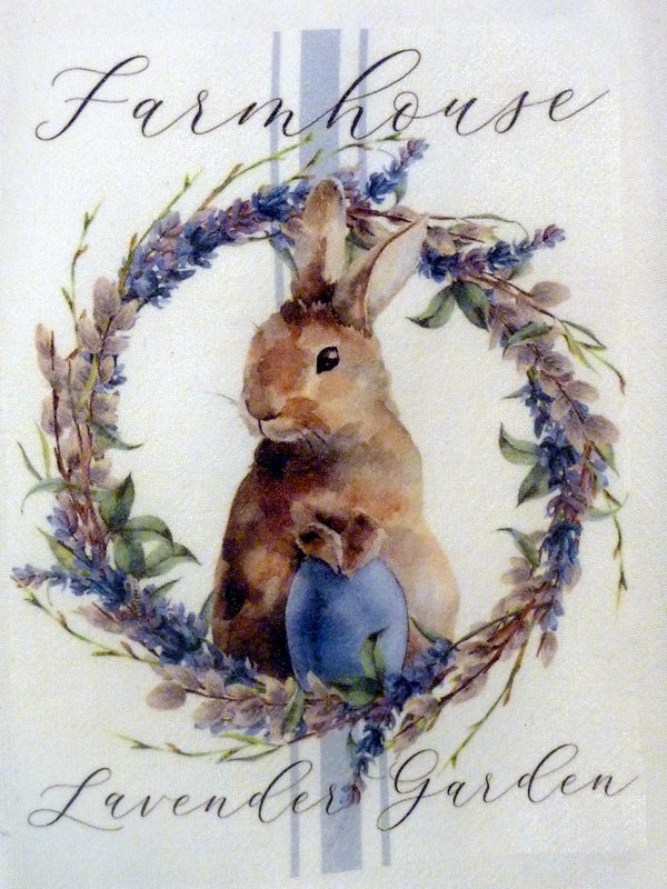Chinoiserie Bunny Kitchen Towel, Blue And White Chinoiserie Rabbits Tea Towel, Chinoiserie Easter Decor, Happy Easter Rabbits