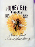 Farmhouse towel, Honey Bee Towel, Sunflower towel, Flour Sack Towels