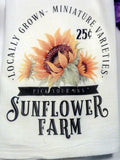 Sunflower Farm towel, Farmhouse towel, Sunflower towel, Flour Sack Towels