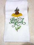 Embroidered kitchen towels, Flour sack towels, Hostess Gift, towels with Bees