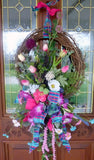 Summer Tulip wreath, Summer wreath, Real Touch tulip wreath