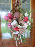 Front door wreath - Summer wreath - Spring Wreaths - Front door decor, French Country decor