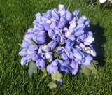 Lavender Mini Tulip Cemetery flowers, Gravesite flowers