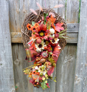 Fall Sunflower wreath, Front door wreath