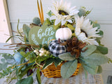 Fall centerpiece, Thanksgiving decorations, Fall floral arrangement