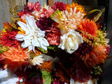 Fall Floral Wreaths, Front door wreaths, Thanksgiving Wreaths