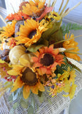 Fall Sunflower centerpiece, Thanksgiving Centerpiece, Fall floral arrangement