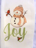 Christmas towel, Snowman towel, Flour sack towels for Christmas
