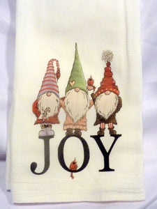 Gnome Christmas Towel, 100% Cotton flour sack towel