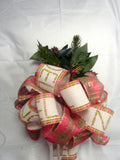 Ribbon Tree topper, Bow Tree Topper, Noel Christmas tree topper, Christmas decorations
