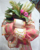 Ribbon Tree topper, Bow Tree Topper, Noel Christmas tree topper, Christmas decorations