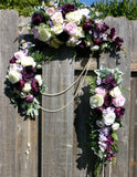 Wedding Arch Flowers - Plum Wedding Arbor Decorations - Wedding decorations - Julie Butler Creations