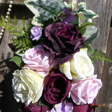 Wedding Arch Flowers - Plum Wedding Arbor Decorations - Wedding decorations - Julie Butler Creations