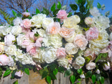 Wedding floral Arch Rental, Blush Pink and White wedding arch