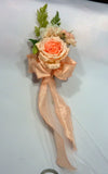 Wedding Aisle decorations, Wedding pew decorations, Floral chair ties