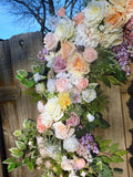 Pastel Wedding Arch Flowers, Round Wedding Arch Flowers