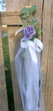 Wedding Aisle decorations, Floral chair ties, pew bows