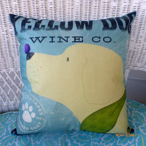 Yellow Dog pillow cover - yellow lab pillows - pillow covers - Julie Butler Creations