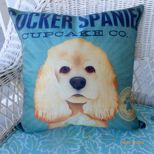 Dog breed pillow covers - Cocker Spaniel pillow covers - pet pillows - pillows with dogs - Julie Butler Creations