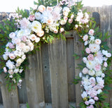 Blush Pink and White Wedding Arch Flowers, Wedding Arbor Flowers, Round Arbor flowers
