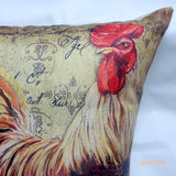 Rooster pillow covers - pillow covers - French Country Decor - French Rooster pillows - Julie Butler Creations