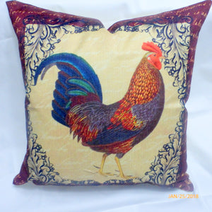 pillow covers -  Rooster pillow covers - French Country Decor - French Rooster pillows - Julie Butler Creations