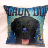 Black Dog Pillow Covers - Black Lab pillow  - Pillow Covers with dogs - Julie Butler Creations