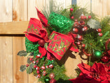 Wreaths for Christmas, Red and Green Christmas Wreath