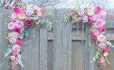 Wedding Arbor Flowers - Arch Corner Swags - rose Arbor swag - Pink, white, Hot pink - Julie Butler Creations